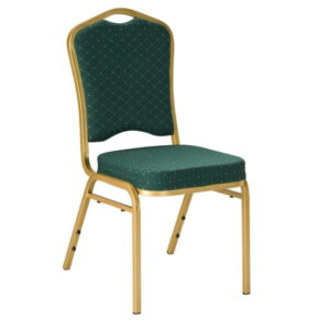 Basic line chaise banquet en acier T68123 profil Bci-63 sellerie. M11532 vert avec points jaunes