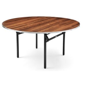 Table de banquet pliante 8050 circulaire fi155cm, ecco noyer