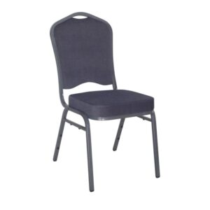 Ligne de base chaise de banquet en acier T68123 profilé noir mat rembourré. 8108-32 gris